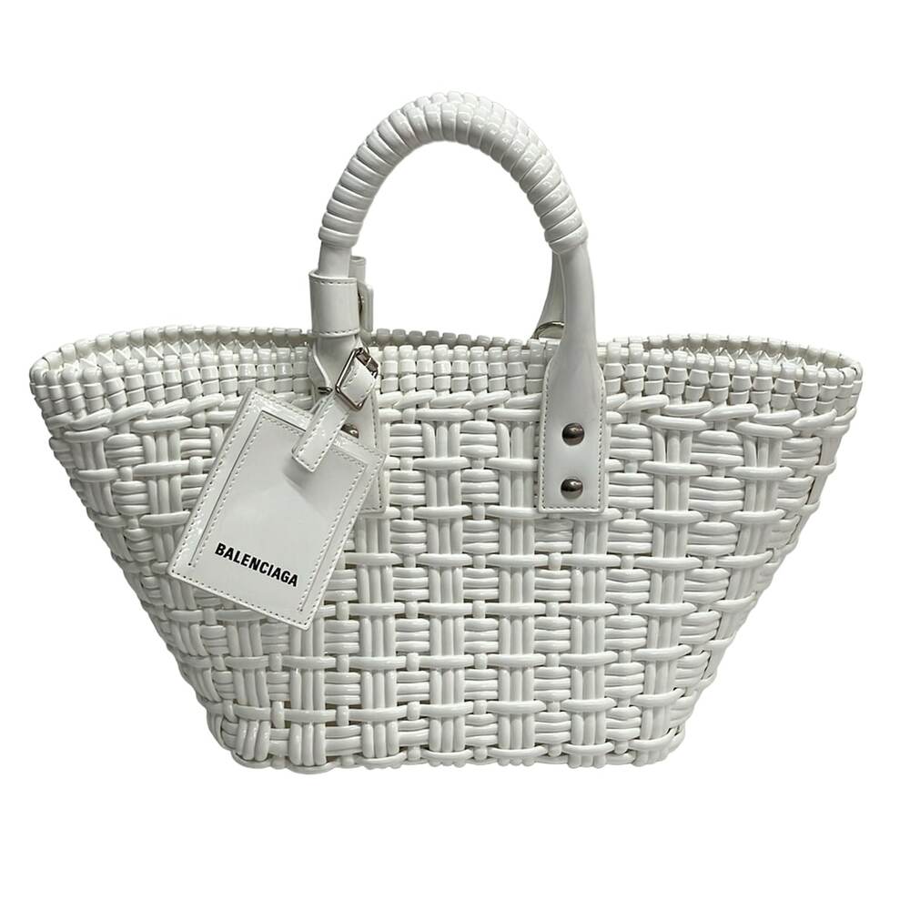 Balenciaga Bistro XS Basket Tote Bag 671342 Polyurethane Polyester Cotton